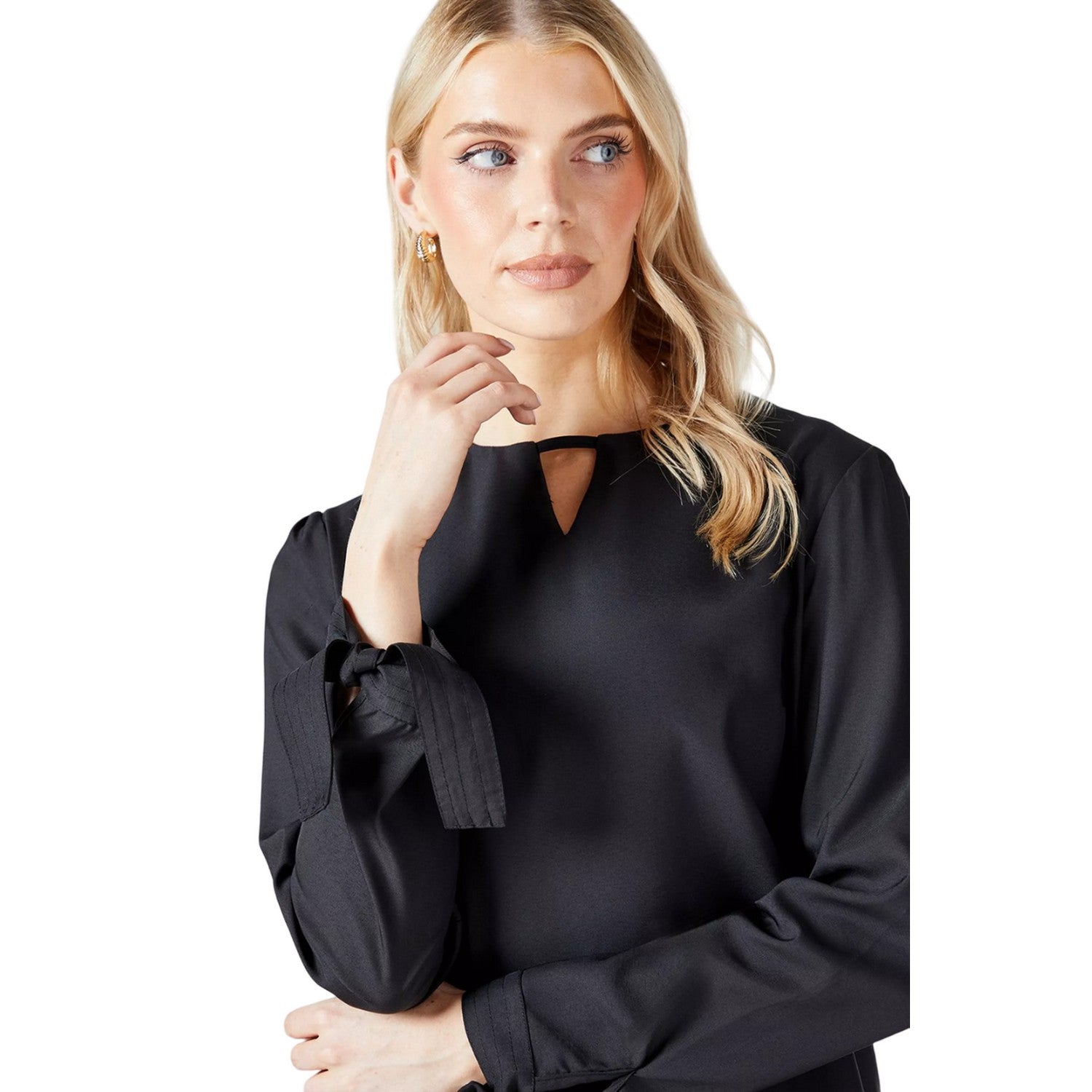 Black - Side - Principles Womens-Ladies Crepe Stitch Detail Shift Dress