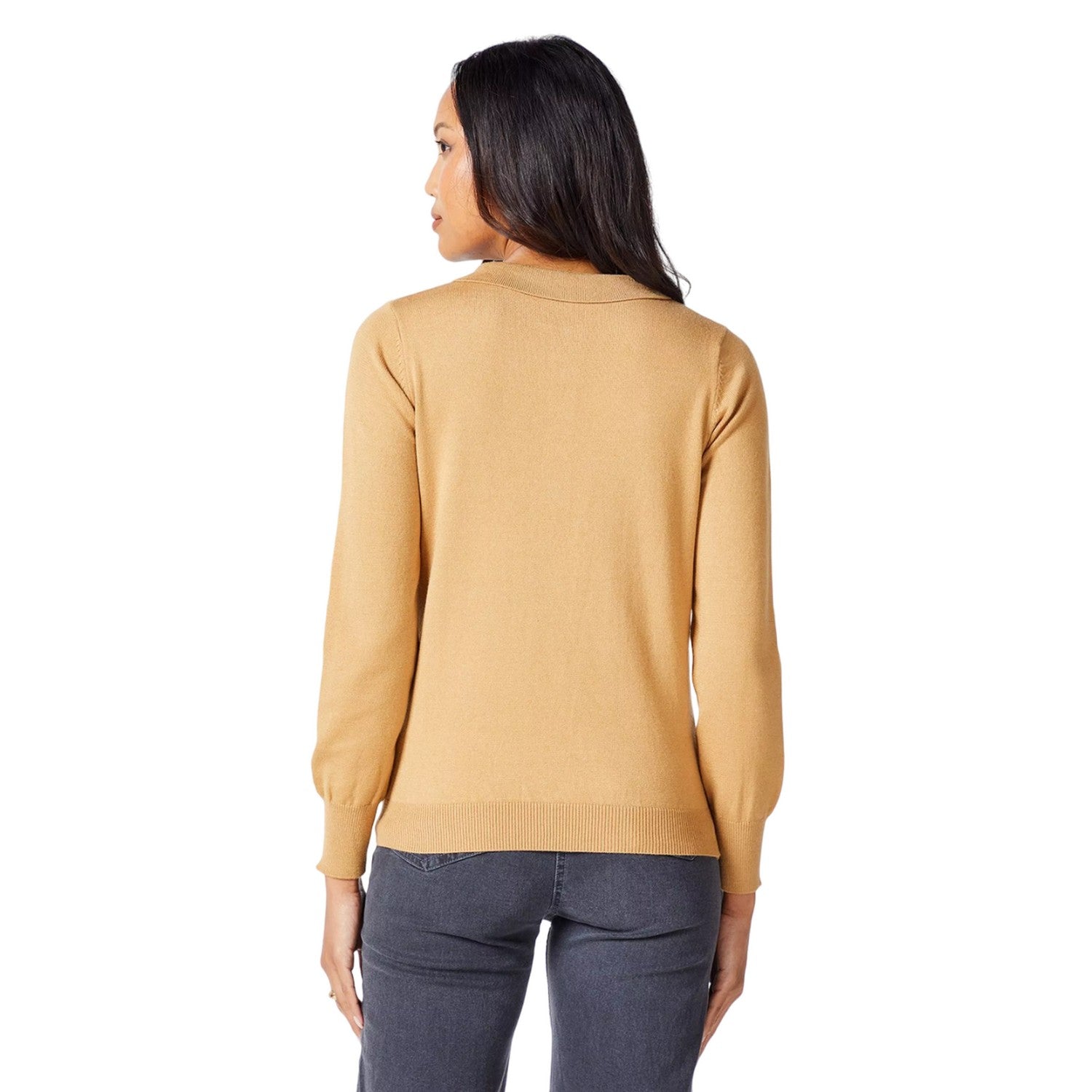 Camel - Back - Principles Womens-Ladies Knitted Collared Top