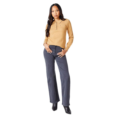 Camel - Side - Principles Womens-Ladies Knitted Collared Top