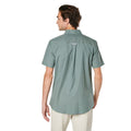 Green - Back - Maine Mens Dotted Short-Sleeved Shirt