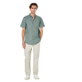 Green - Side - Maine Mens Dotted Short-Sleeved Shirt