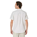 White - Back - Maine Mens Dotted Short-Sleeved Shirt