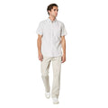 White - Side - Maine Mens Dotted Short-Sleeved Shirt