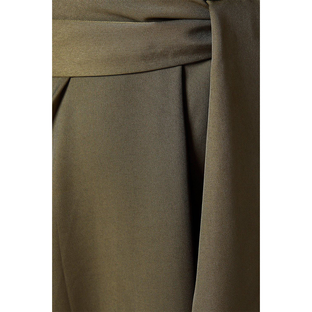 Khaki Green - Side - Principles Womens-Ladies Belted Wrap Shirt Dress