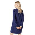 Navy - Back - Principles Womens-Ladies Crepe Stitch Detail Shift Dress