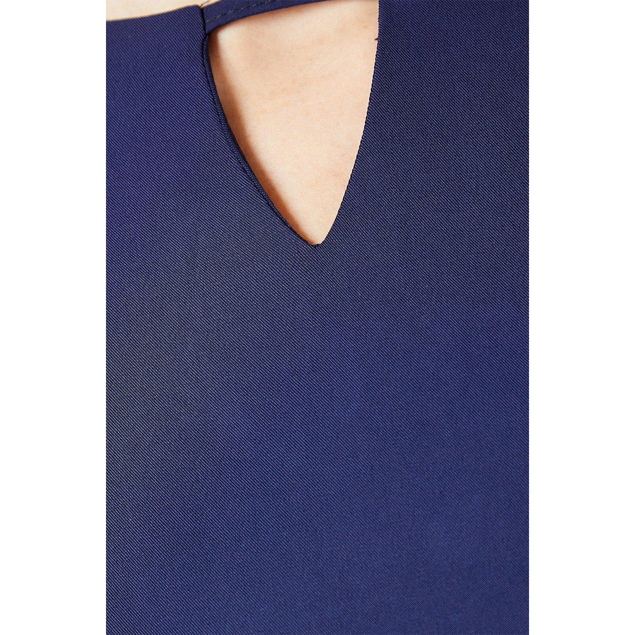 Navy - Side - Principles Womens-Ladies Crepe Stitch Detail Shift Dress