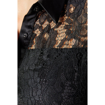 Black - Lifestyle - Principles Womens-Ladies Lace Shirt Dress