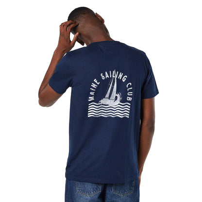 Navy - Back - Maine Mens Sailing Club Printed T-Shirt