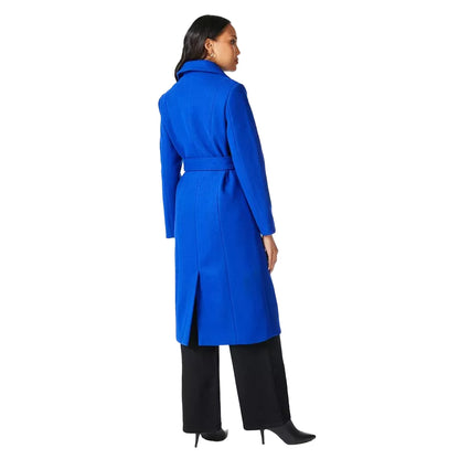 Cobalt - Back - Principles Womens-Ladies Asymmetric Wrap Coat