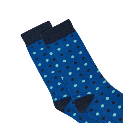 Navy - Side - Maine Mens Spot Plain Socks (Pack of 3)