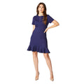 Navy - Front - Principles Womens-Ladies Ponte Zip Front Shift Dress