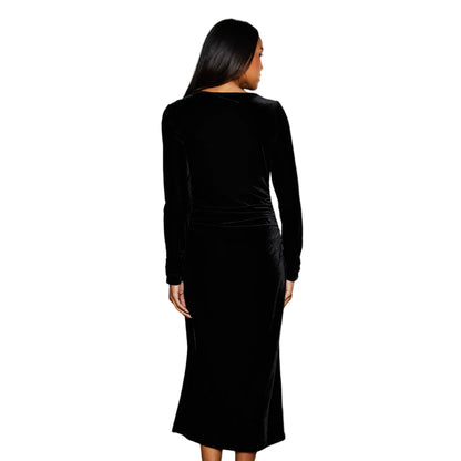 Black - Back - Principles Womens-Ladies Front Knot Midi Dress