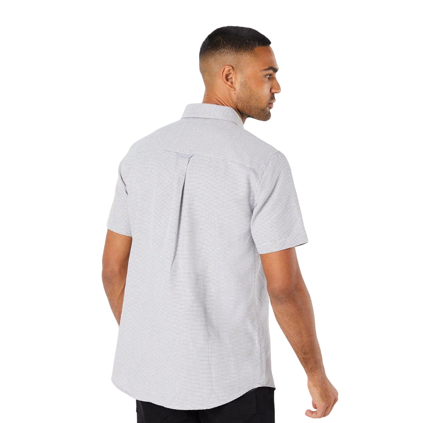Neutral - Back - Maine Mens Patterned Short-Sleeved Shirt