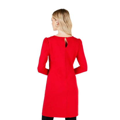 Red - Back - Principles Womens-Ladies Ponte Pocket Detail Shift Dress