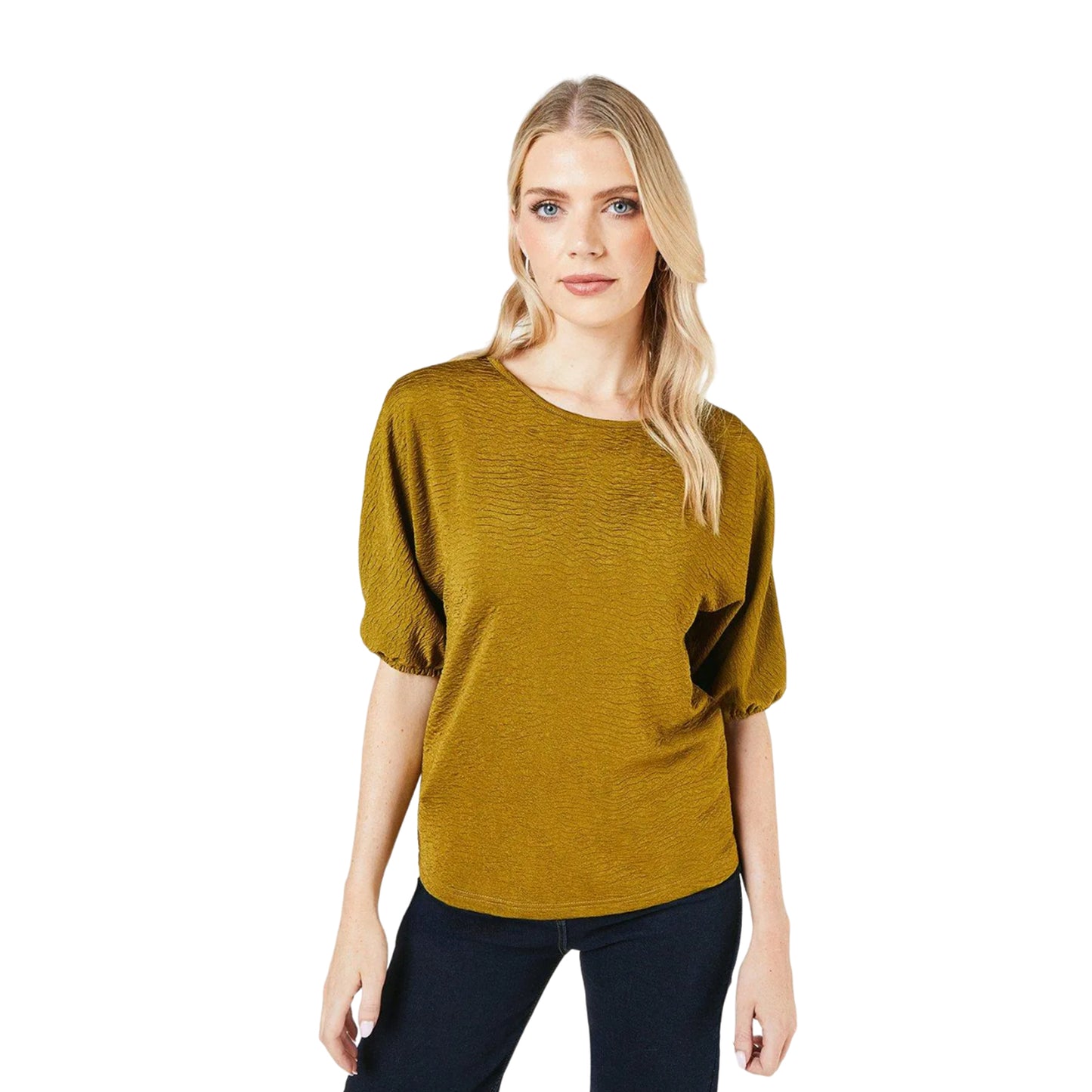 Olive - Front - Principles Womens-Ladies Textured Jersey Top
