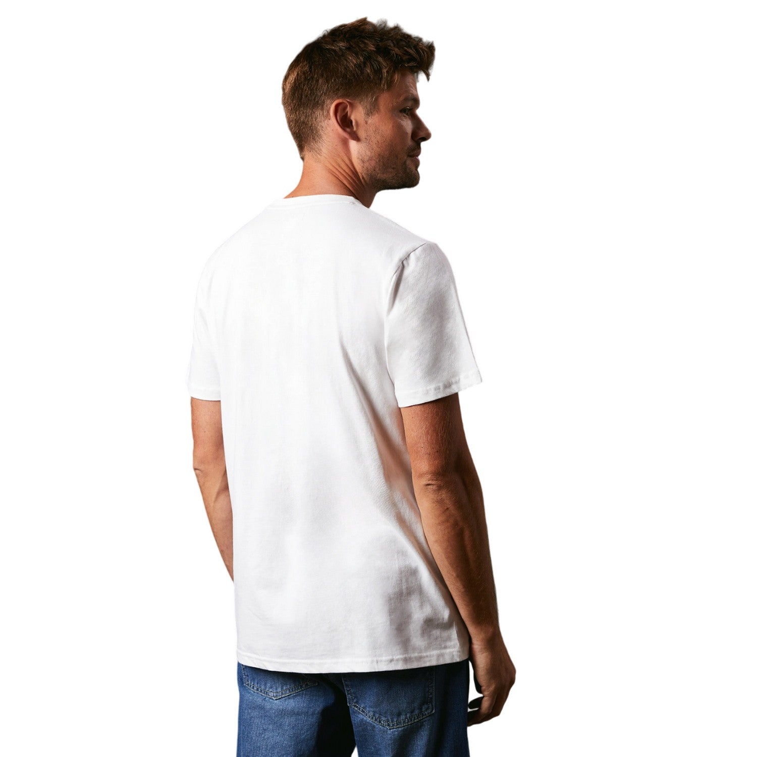 White - Back - Maine Mens Sailing Club Printed T-Shirt