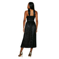 Black - Back - Principles Womens-Ladies Metallic Halter Neck Midi Dress