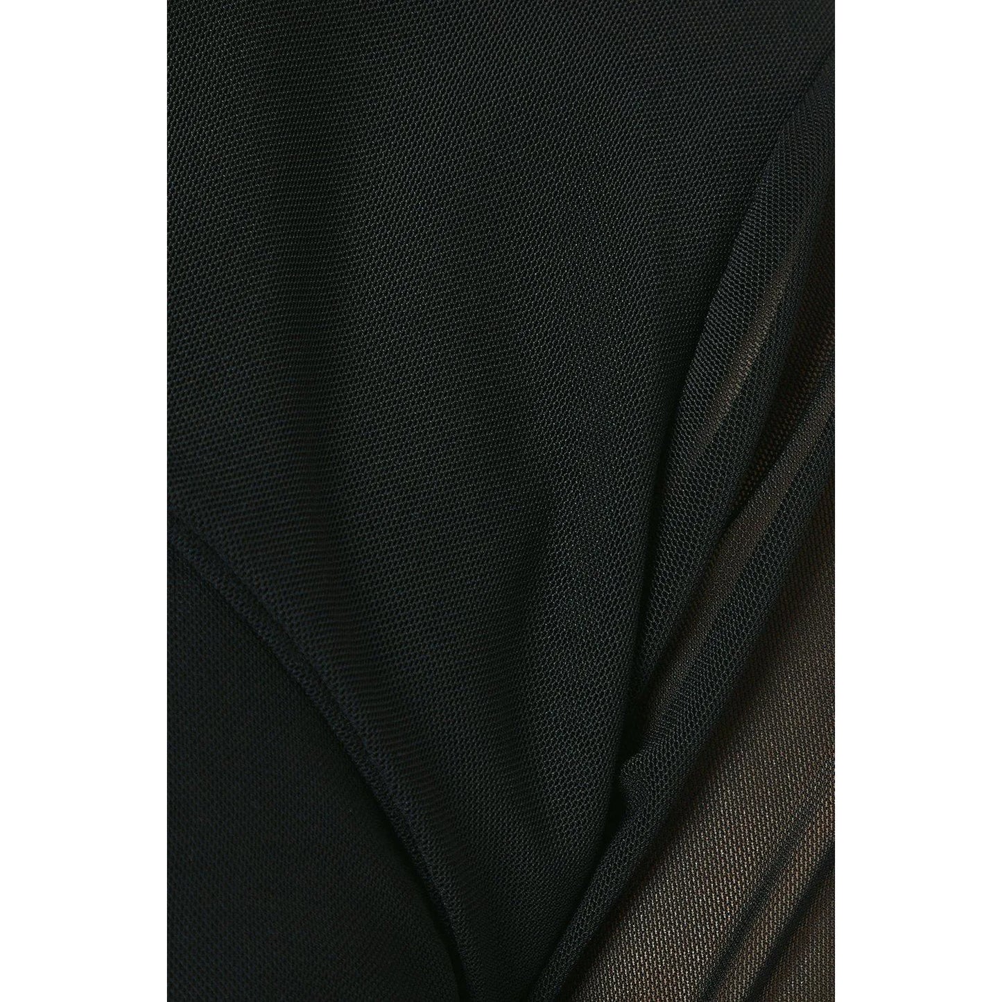 Black - Side - Principles Womens-Ladies Mesh Twist Neck Top