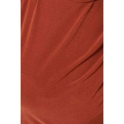 Rust - Side - Principles Womens-Ladies Draped High-Neck Top