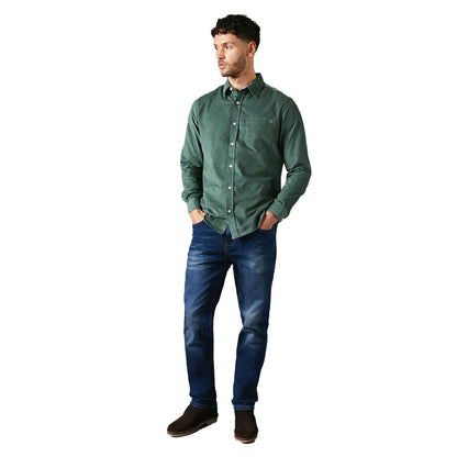 Green - Lifestyle - Maine Mens Corduroy Long-Sleeved Shirt