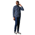 Navy - Lifestyle - Maine Mens Patchwork Long-Sleeved Shirt