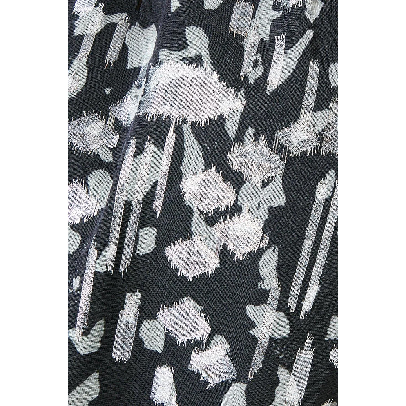 Black - Side - Principles Womens-Ladies Abstract Metallic Bar Detailed Blouse