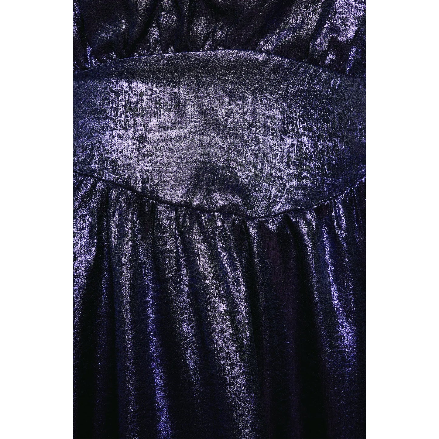 Navy - Side - Principles Womens-Ladies Metallic Waist Detail Midi Dress