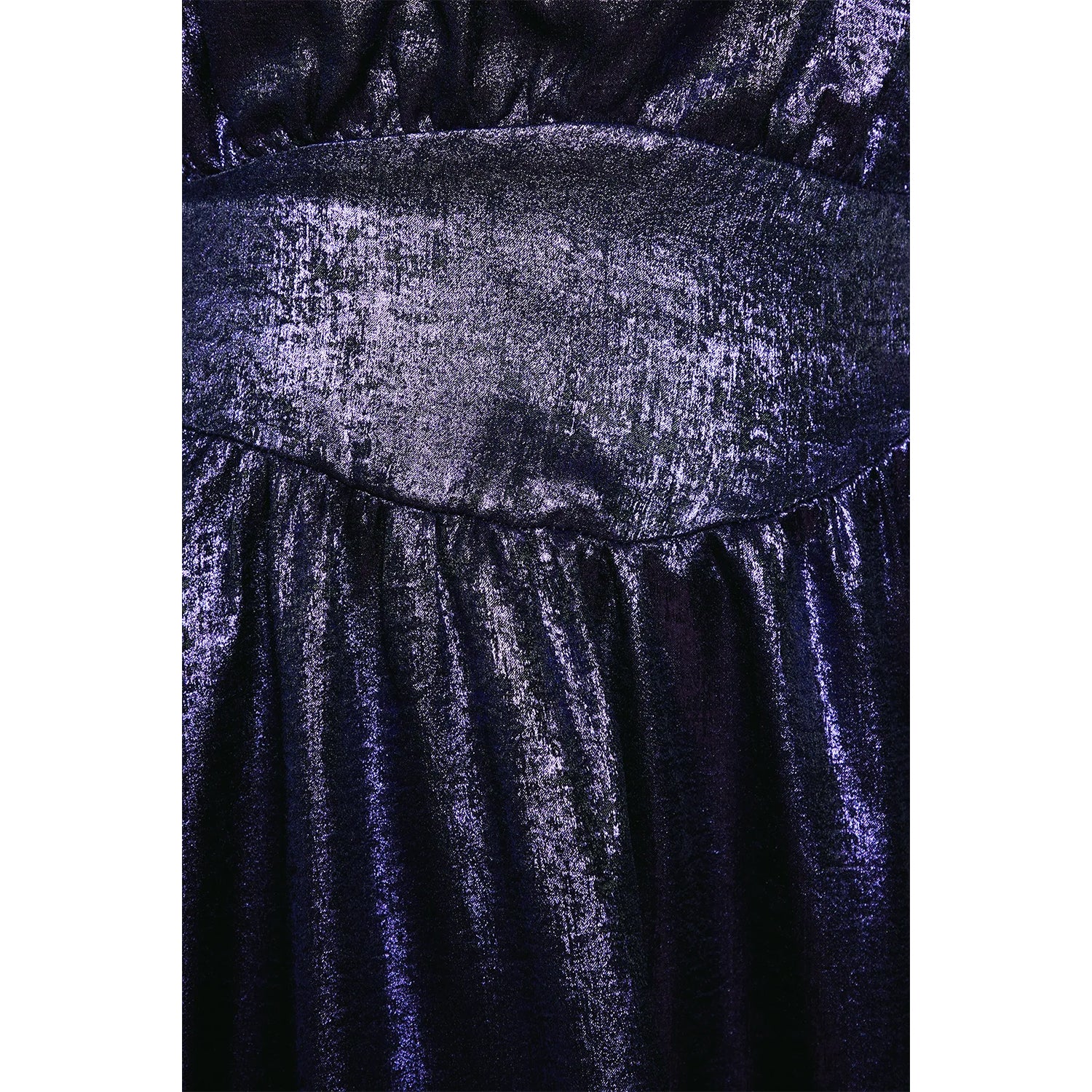 Navy - Side - Principles Womens-Ladies Metallic Waist Detail Midi Dress