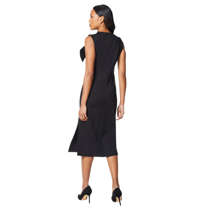 Black - Back - Principles Womens-Ladies Ponte Bow Detail Midi Dress