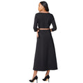 Black - Back - Principles Womens-Ladies Contrast Ponte Wrap Dress