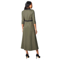 Khaki Green - Back - Principles Womens-Ladies Contrast Ponte Wrap Dress