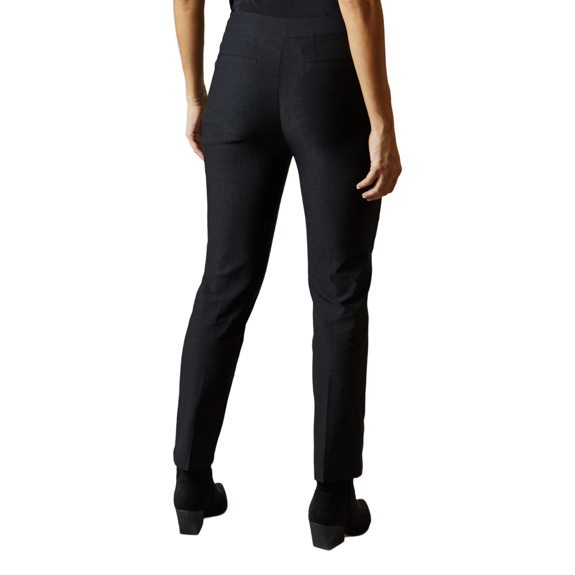 Black - Back - Principles Womens-Ladies Seam Detail Tapered Trousers