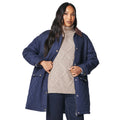 Navy - Front - Principles Womens-Ladies Quilted Corduroy Collar Jacket