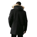Black - Back - Maine Mens Hooded 4 Pockets Parka