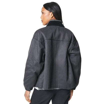 Black - Back - Principles Womens-Ladies Wax Trim Detail Jacket