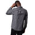 Black - Back - Maine Mens Classic Checked Brushed Long-Sleeved Shirt