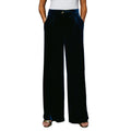 Teal - Front - Principles Womens-Ladies Velvet Wide Leg Trousers