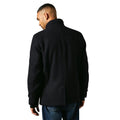 Navy - Back - Maine Mens Wool Blend Funnel Neck Jacket