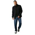 Navy - Side - Maine Mens Wool Blend Funnel Neck Jacket