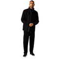 Black - Side - Maine Mens Wool Blend Funnel Neck Jacket