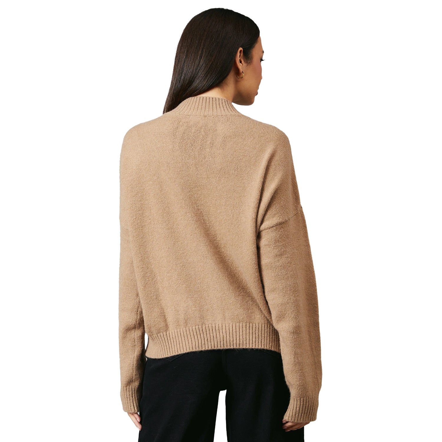 Khaki Brown - Back - Principles Womens-Ladies High-Neck Jumper