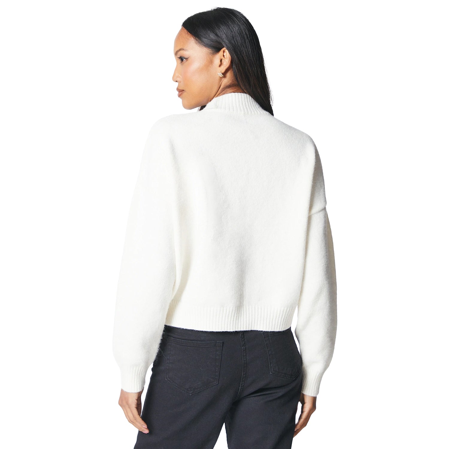 Ivory - Back - Principles Womens-Ladies High-Neck Jumper