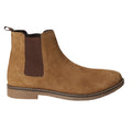 Tan - Back - Maine Mens Suede Chelsea Boots