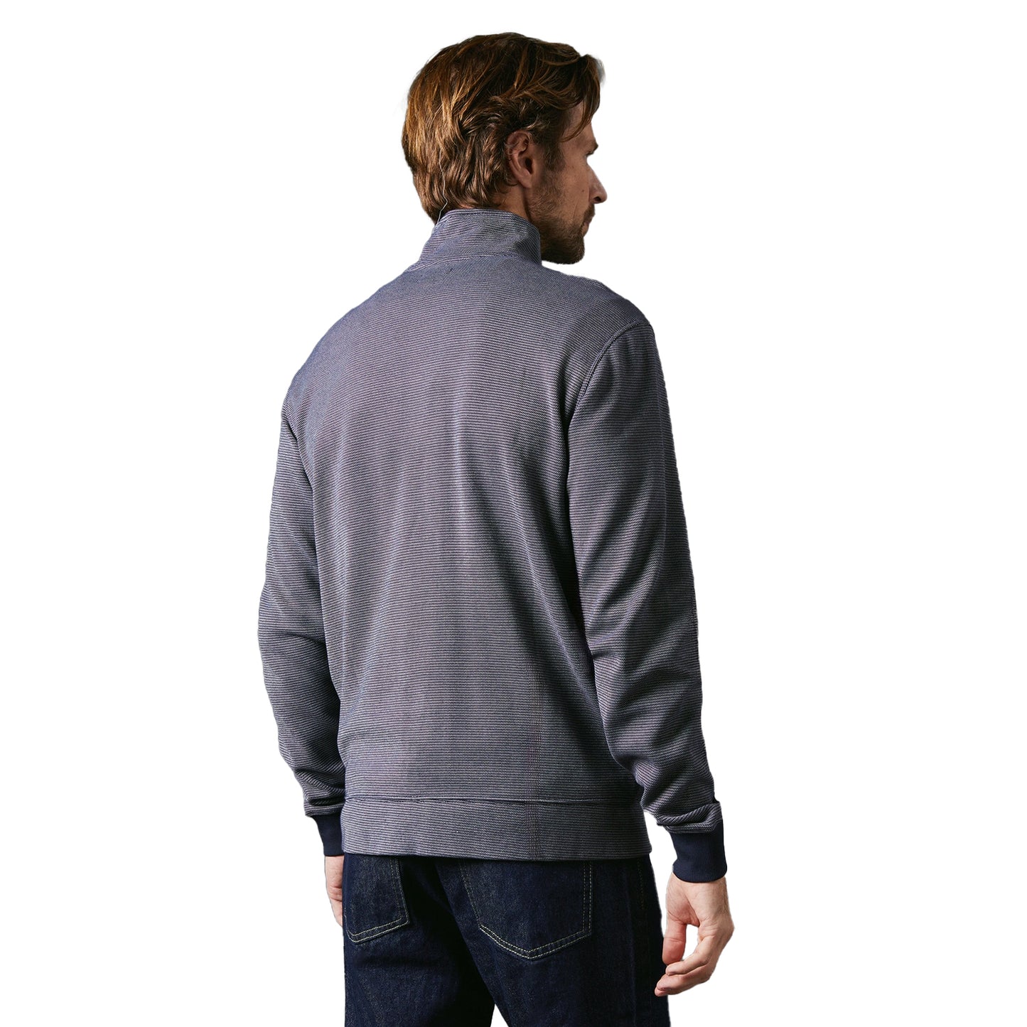 Navy - Back - Maine Mens Birdseye Sweatshirt