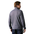 Navy - Back - Maine Mens Birdseye Funnel Neck Sweatshirt