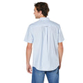 Light Blue - Back - Maine Mens Slub Poplin Short-Sleeved Shirt