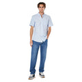 Light Blue - Side - Maine Mens Slub Poplin Short-Sleeved Shirt