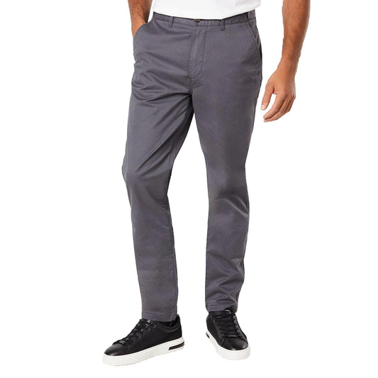 Dark Grey - Front - Maine Mens Slim Chinos