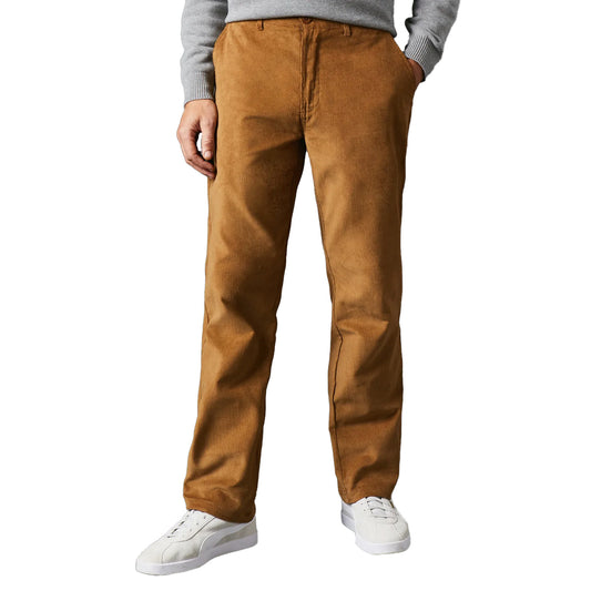 Natural - Front - Maine Mens Corduroy Chino Trousers
