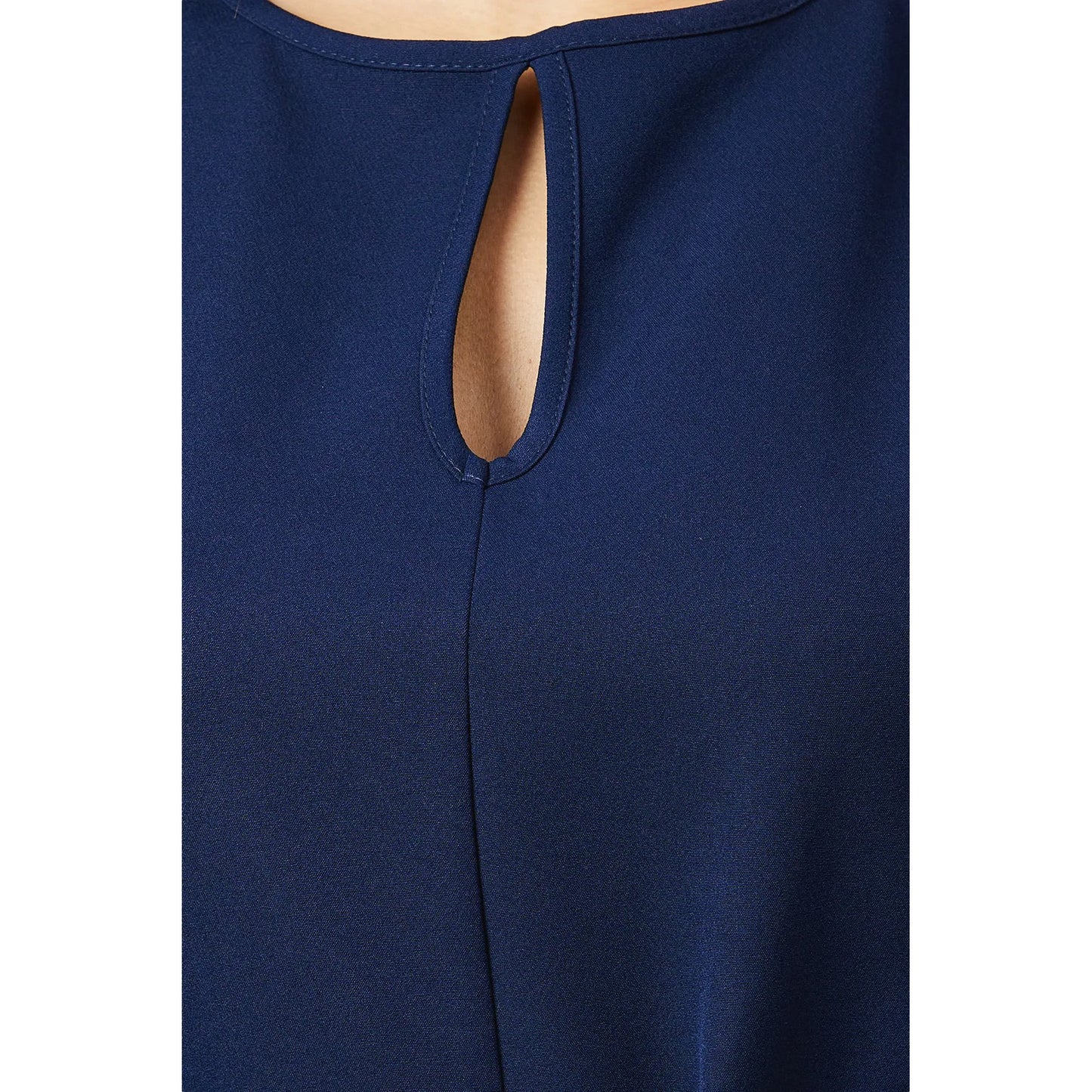 Navy - Lifestyle - Principles Womens-Ladies Piping Detail Puff Sleeve Midi Dress
